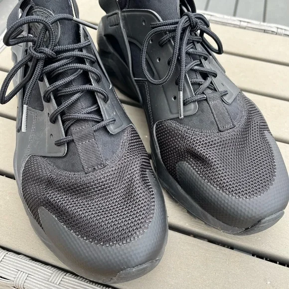 Nike Air Huarache Run Triple Black Men’s 9.5 819685-002 Clean & Ready to Wear - Picture 5 of 8